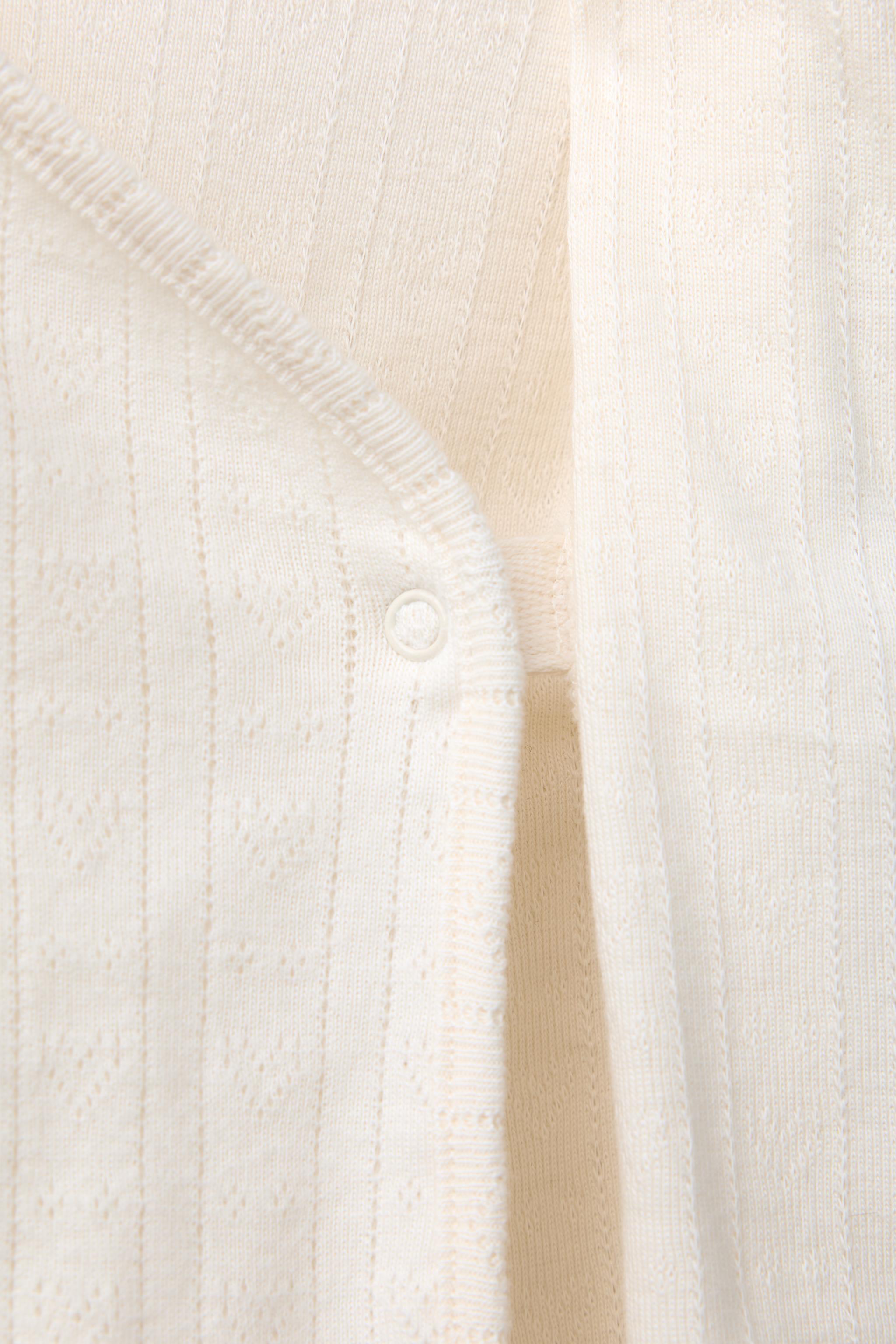 POINTELLE HEART LAYETTE SET AND POUCH